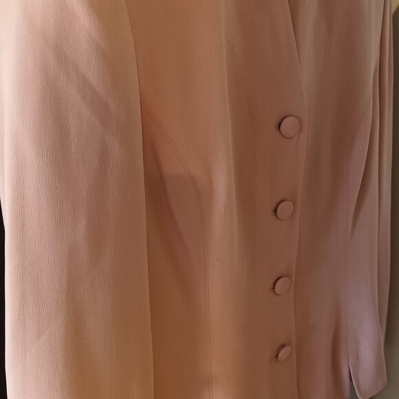 "Pure Silk" Talbots 12 Pink Suit set including top jacket and bottom - Picture 11 of 16